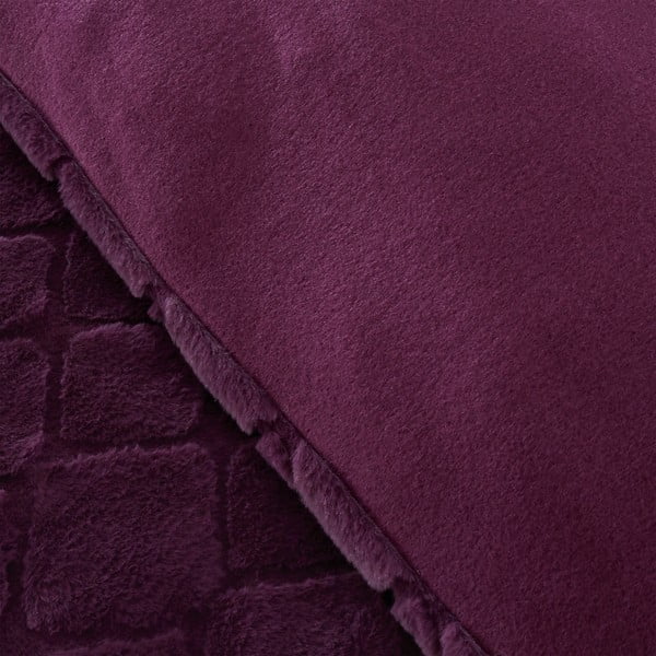 Biancheria da letto singola bordeaux in microplush 135x200 cm Cosy Diamond - Catherine Lansfield-image-4