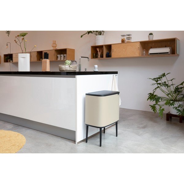 Bidone per rifiuti in acciaio beige touch 36 l Bo Touch Bin - Brabantia-image-1