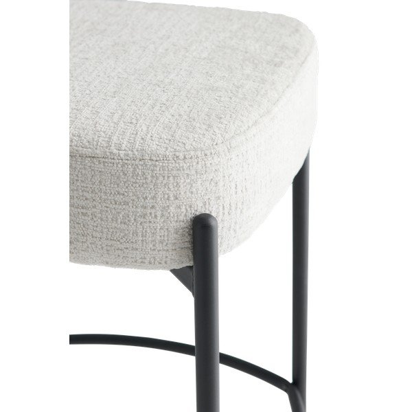 Sgabello color crema imbottito Preppina – Ellos Home-image-3