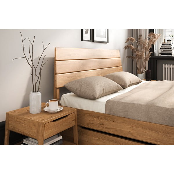 Letto matrimoniale in legno di quercia di colore naturale 200x200 cm Twig - The Beds-image-4