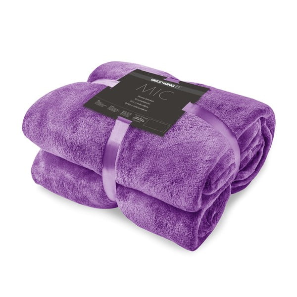 Coperta in microfibra viola Mic Nina, 70 x 150 cm - DecoKing-image-4