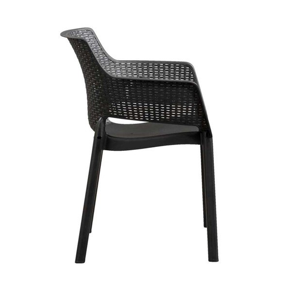 Sedia da giardino in plastica grigia Eva - Keter-image-2