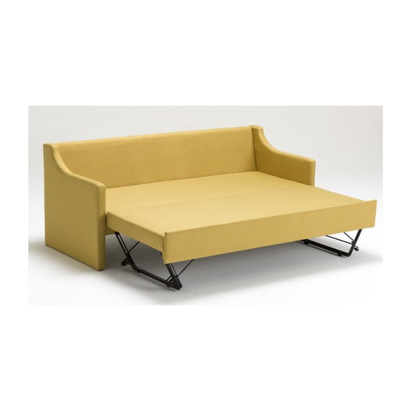 Divano letto giallo a tre posti Doty - Balcab Home-image-3