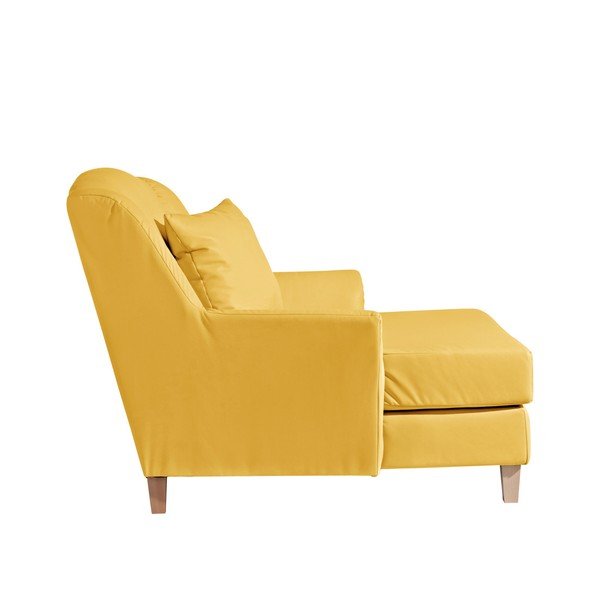 Sedia lounge in pelle Judith gialla - Max Winzer-image-2
