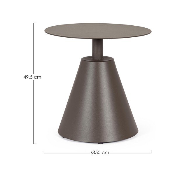 Tavolino da giardino rotondo in alluminio ø 50 cm Aloha – Bizzotto-image-2