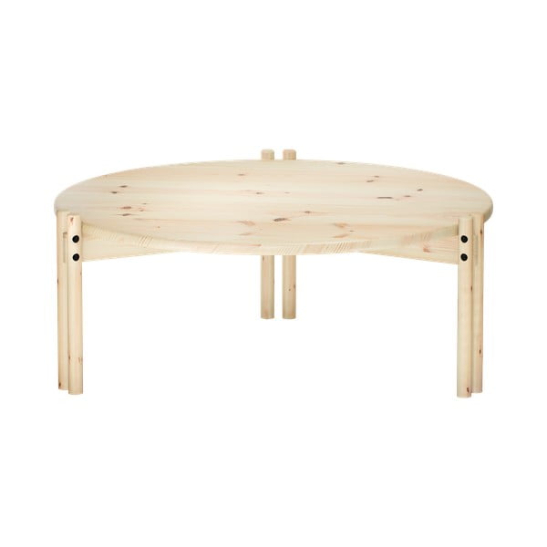 Tavolino rotondo in legno di pino in colore naturale ø 80 cm Sticks - Karup Design