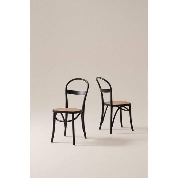 Sedie da pranzo in set nere in betulla massiccia 2 pz Rippats – Jotex-image-1