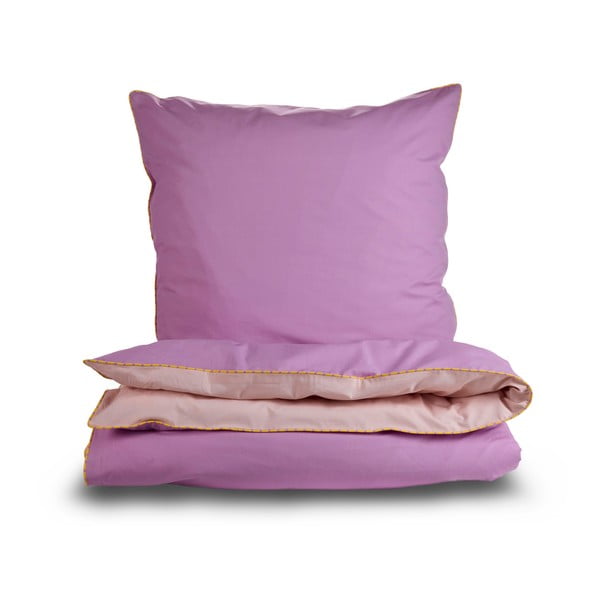 Biancheria da letto in cotone percalle viola e beige 200x140 cm Colour Combo - Bahne & CO