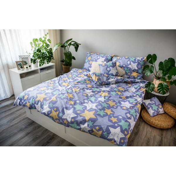 Biancheria da letto in cotone viola, 140 x 200 cm Stars - Cotton House
