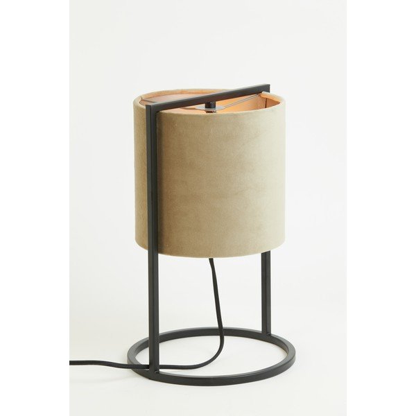 Lampada da tavolo nera e beige (altezza 35 cm) Santos - Light & Living-image-3