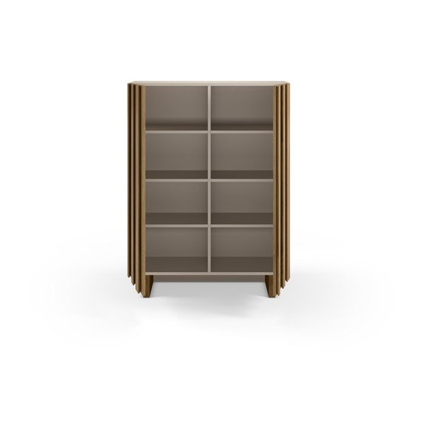 Armadietto color crema/di colore naturale in pino massiccio 90x120x43 cm Marlo – Marckeric-image-3