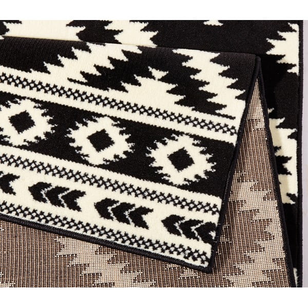 Runner in bianco e nero Gloria , 80 x 300 cm Ethno - Hanse Home-image-2