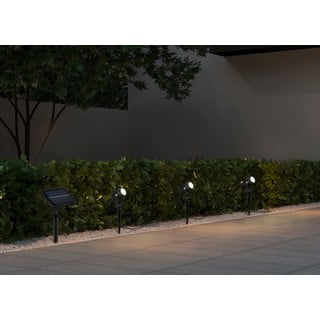 Solare Catene Luminose per Esterni, 10,6 M USB/Energia Solare Luci a Festone, 8 Modalità 4 Luminosità, 20 Lampadine LED infrangibili, Impermeabile Luci del Patio per Giardino Gazebo Festa Decorazioni