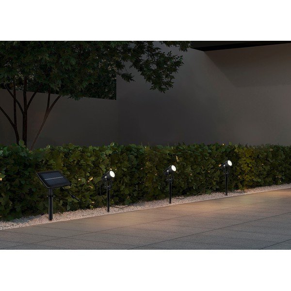Illuminazione esterna LED con alimentazione a pannelli solari con picchetto Obidos – Trio-image-1