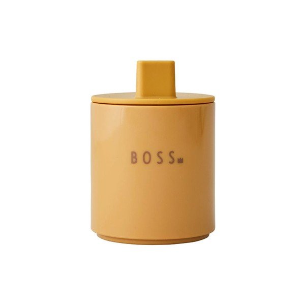 Tazza Boss per bambini giallo senape Mini - Design Letters-image-1