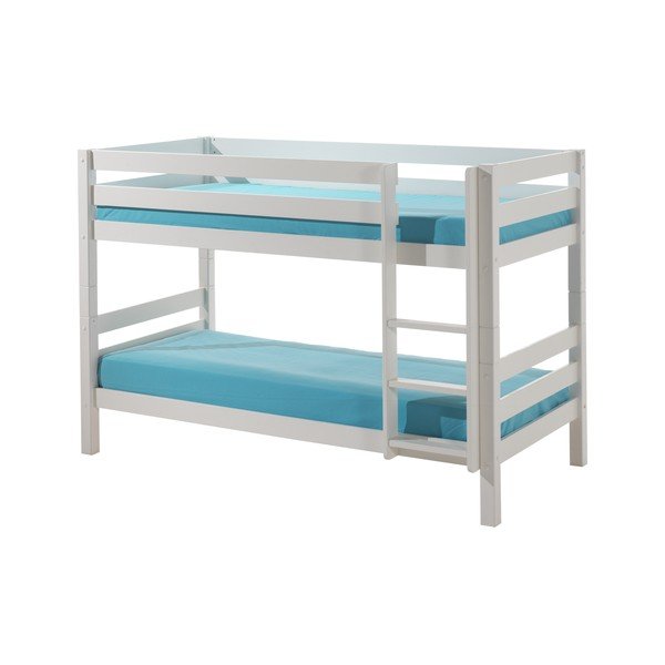 Letto a castello bianco per bambini, altezza 140 cm Pino - Vipack