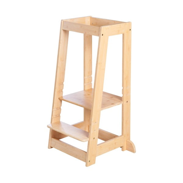 Torre di apprendimento di colore naturale in bambù – Roba