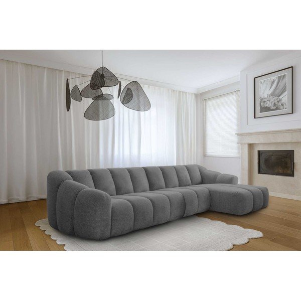 Divano angolare grigio (con penisola a destra/con chaise lounge) Shell – Miuform-image-4