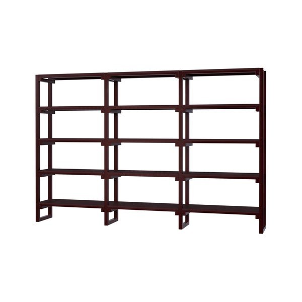 Scaffale burgundy in faggio massiccio 274x180x37 cm Noru – noo.ma