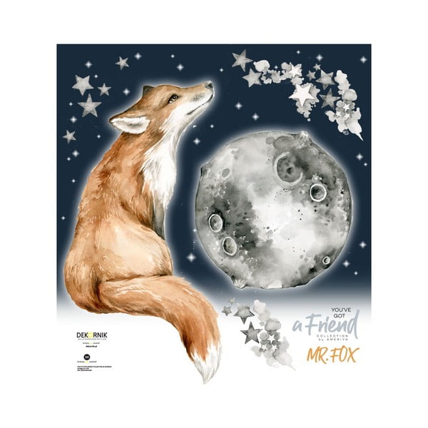 Adesivo murale con volpe Mr. Fox - Dekornik
