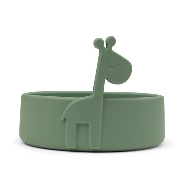 Ciotola per bambini in silicone verde ø 11,5 cm Raffi - Done by Deer