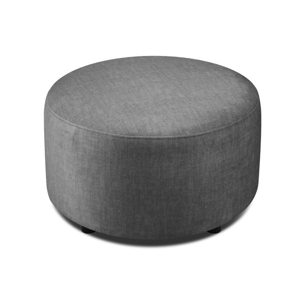 Pouf in velluto grigio , ø 68 cm Debbie - Mazzini Sofas-image-2