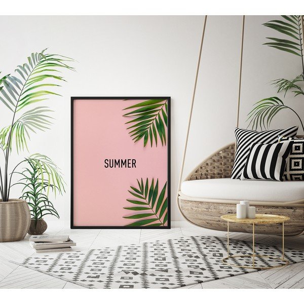 Poster da parete in cornice ROSA/ESTATE, 70 x 100 cm Pink Summer - DecoKing-image-2