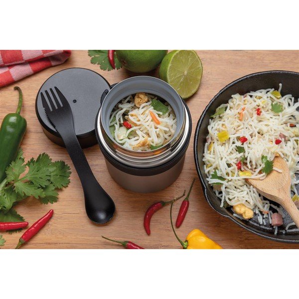 Set lunch box in acciaio inox con posate XD Collection Bogota - XD Exclusive-image-1