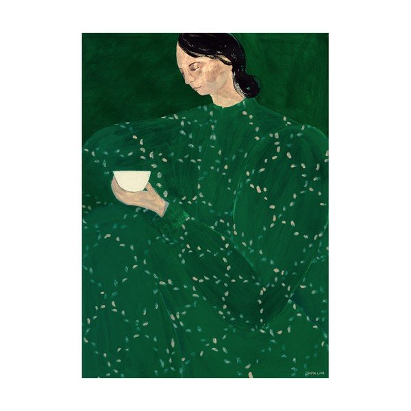 Poster 30x40 cm Coffee Alone At Place De Clichy – Sofia Lind – The Poster Club