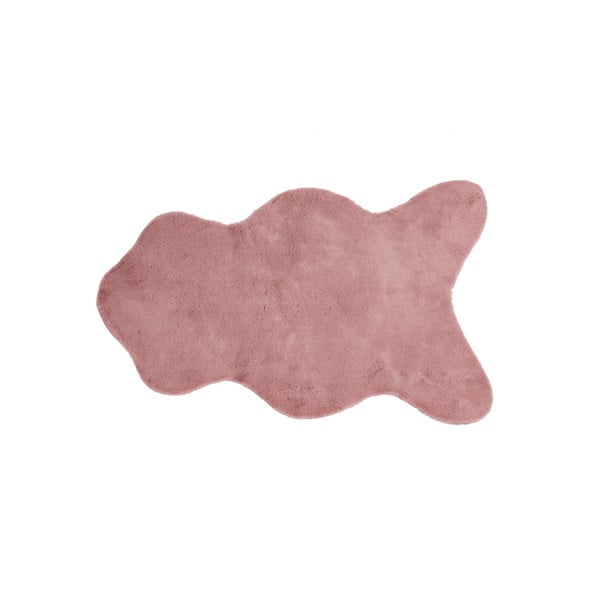 Coniglio in pelliccia sintetica rosa, 60 x 90 cm - Tiseco Home Studio