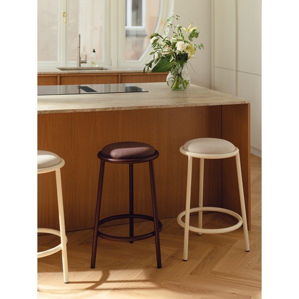 Sedia da bar burgundy in metallo (altezza della seduta 68 cm) Hogo – noo.ma-image-2