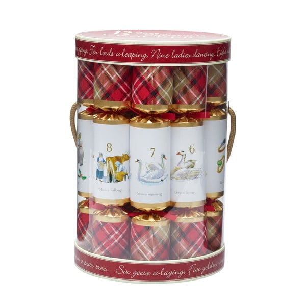 Set di 8 cracker natalizi 12 Days Plaid - Robin Reed