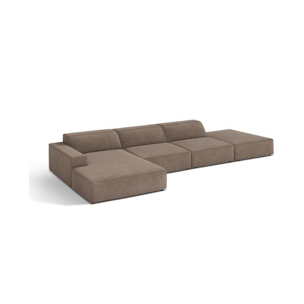 Divano angolare componibile beige (con penisola a sinistra/con chaise lounge) Jodie – Micadoni -image-1