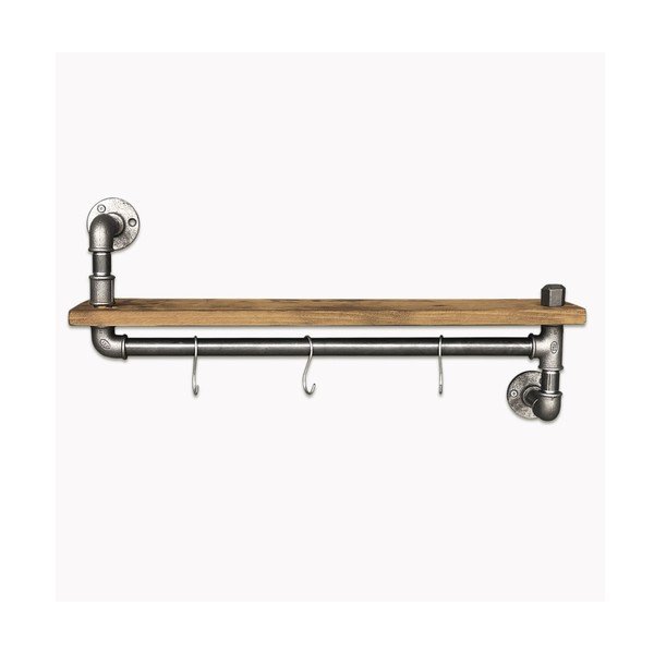 Scaffale in legno con appendino Raf Pipe - Evila Originals