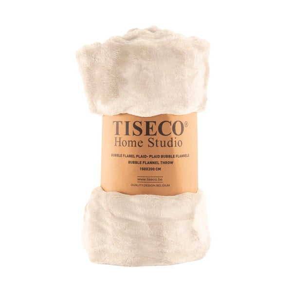 Coperta avorio in micropile 150x200 cm Wave – Tiseco Home Studio-image-4