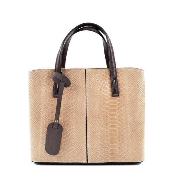 Borsa in pelle beige Gia - Roberta M