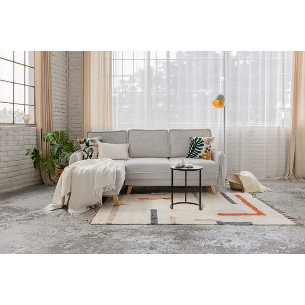 Divano letto variabile in velluto a coste grigio divano angolare Tori - Bonami Selection-image-1