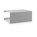 Mensola grigio chiaro in acciaio con ripiani multipli 35 cm – ReCollector