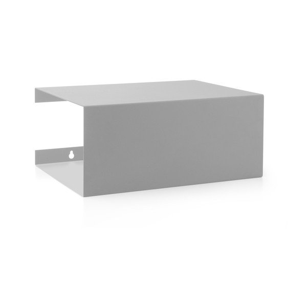 Mensola grigio chiaro in acciaio con ripiani multipli 35 cm – ReCollector