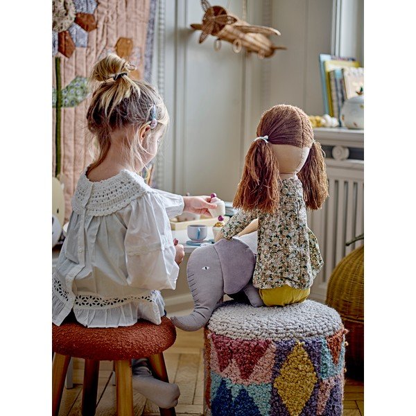 Pouf per bambini in tessuto bouclé Miaki - Bloomingville Mini-image-4