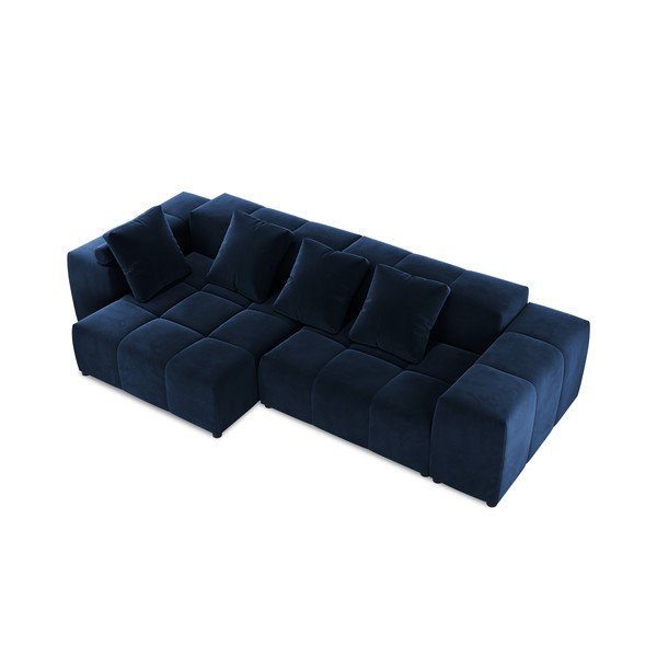 Divano angolare in velluto blu (variabile) Rome Velvet - Cosmopolitan Design-image-3