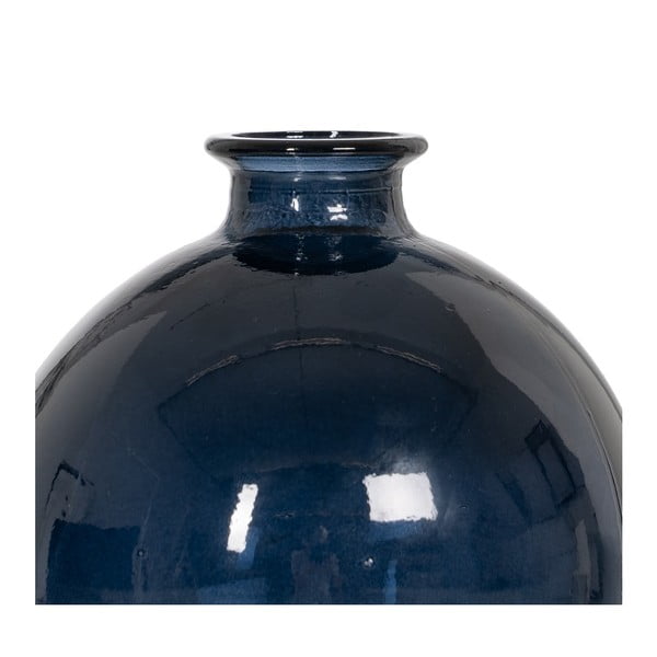 Vaso blu scuro fatto a mano (altezza 18 cm) - Ixia-image-2