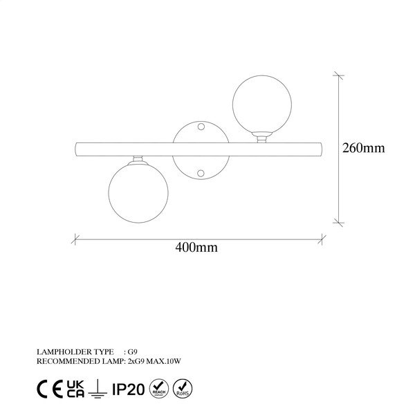 Lampada da parete dorata Domino – Opviq lights-image-4