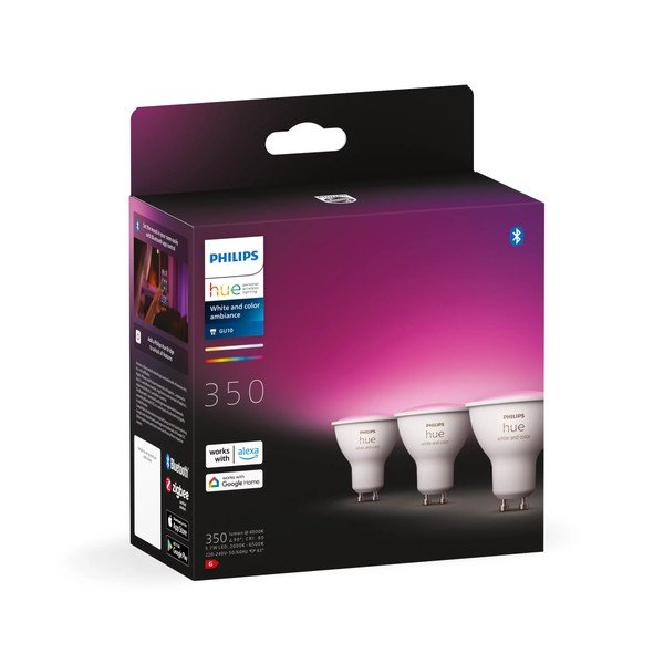 Lampadine smart a LED in set da 3 GU10, 6 W White and color ambiance - Philips Hue-image-2