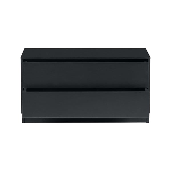 Tavolo TV modulare nero in legno di pino 75x40 cm Finca - WOOOD-image-3