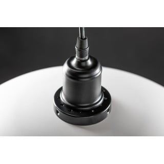 Lampada a sospensione bianco-nera con paralume in metallo Horizon - GTV