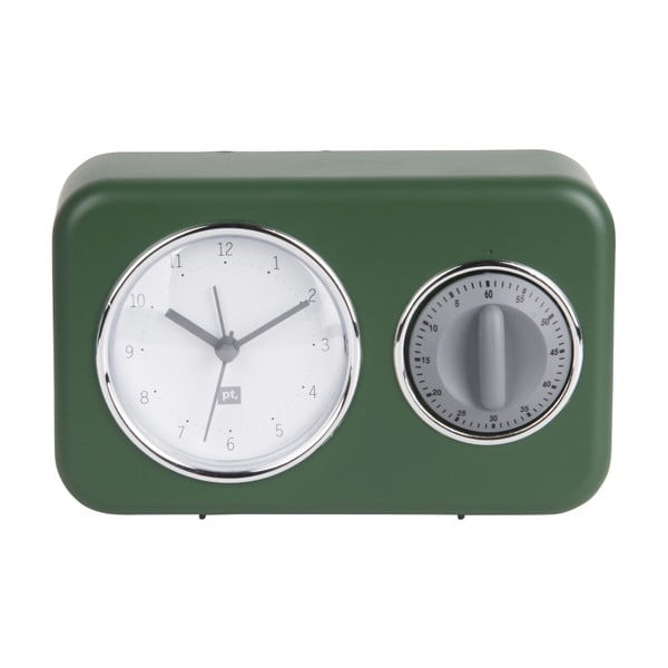 Orologio da tavolo verde con minuti da cucina Nostalgia - PT LIVING-image-1