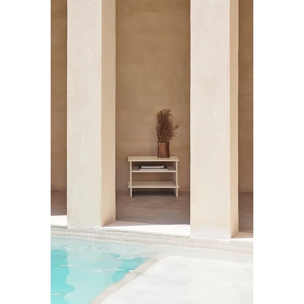 Comodino color crema con ripiani Inari – Teulat-image-1