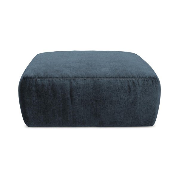 Poggiapiedi blu scuro con rivestimento in ciniglia Kuki – Makamii