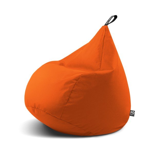Pouf a sacco per bambini arancione Drop M – So Soft?
